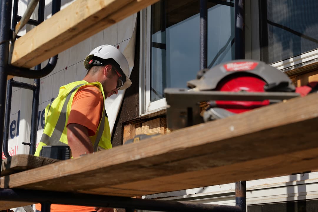 Man working on a construction site